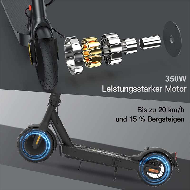 E-Scooter Elektroroller E9ABE 8,5" 350W ABE, mit Straßenzulassung 20kmh 20-30km Reichweite