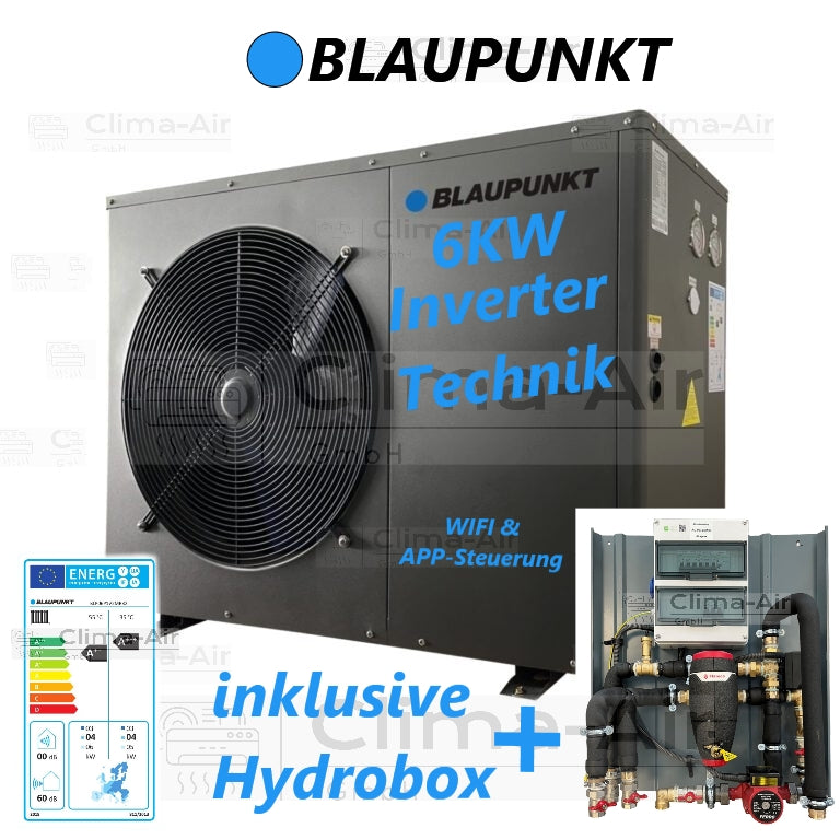Blaupunkt BLP06P1V2MR32 Monoblock Wärmepumpe 6kW inkl. Hydrobox