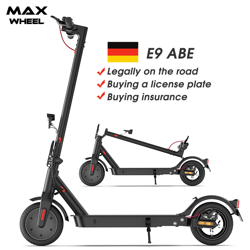 E-Scooter Elektroroller E9ABE 8,5" 350W ABE, mit Straßenzulassung 20kmh 20-30km Reichweite