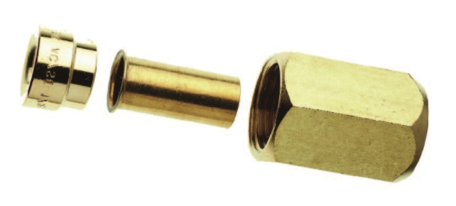 Armacell SAE-Fittinge für Kältemittelleitung 1/4" + 3/8" + 1/2" für Kupferrohr, ohne Bördeln