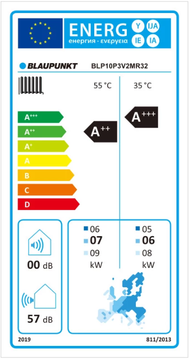 Blaupunkt Monoblock Wärmepumpe Luft/-Wasser 10 kW BLP10P3V2MR32 Wifi BAFA Heizen / Kühlen A+++