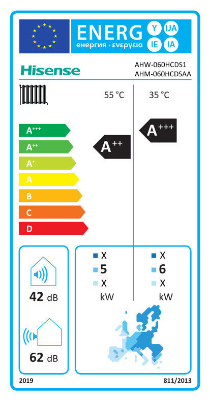Hisense Hi-Therma Split Wärmepumpe 6kW (8,9KW) Inneneinheit + Außeneinheit R32 A+++