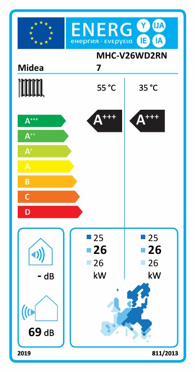 Midea 26kW Mars Monoblock Heat Pump MHC-V26WD2RN7 R290 A+++/A+++