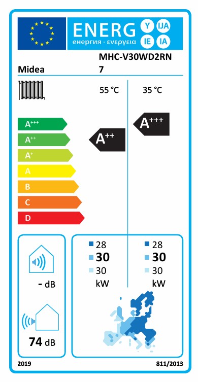 Midea 30kW Mars Monoblock Heat Pump MHC-V30WD2RN7 R290 A+++/A++