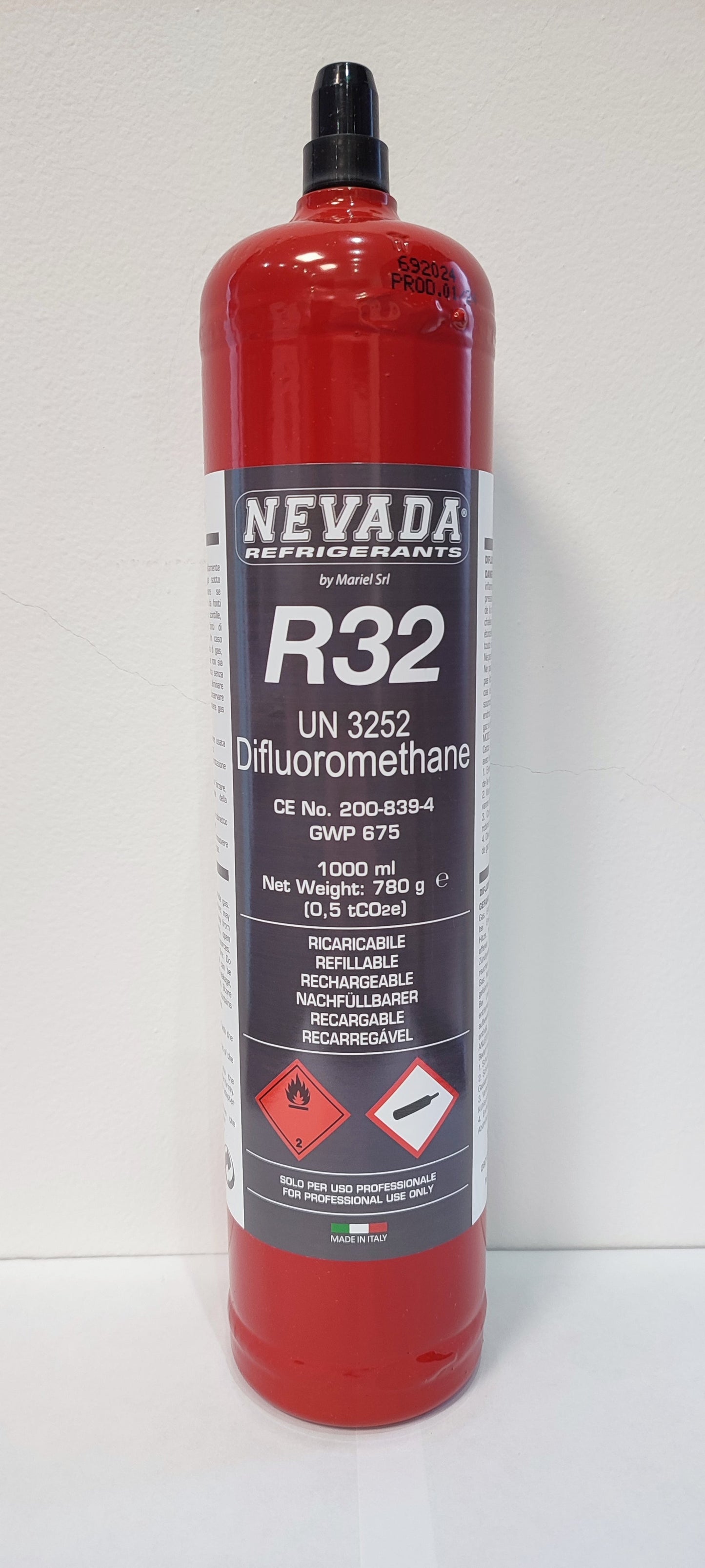Kältemittel R32 1L 780g mit oder ohne Ventil, für Klimaanlage und Wärmepumpe