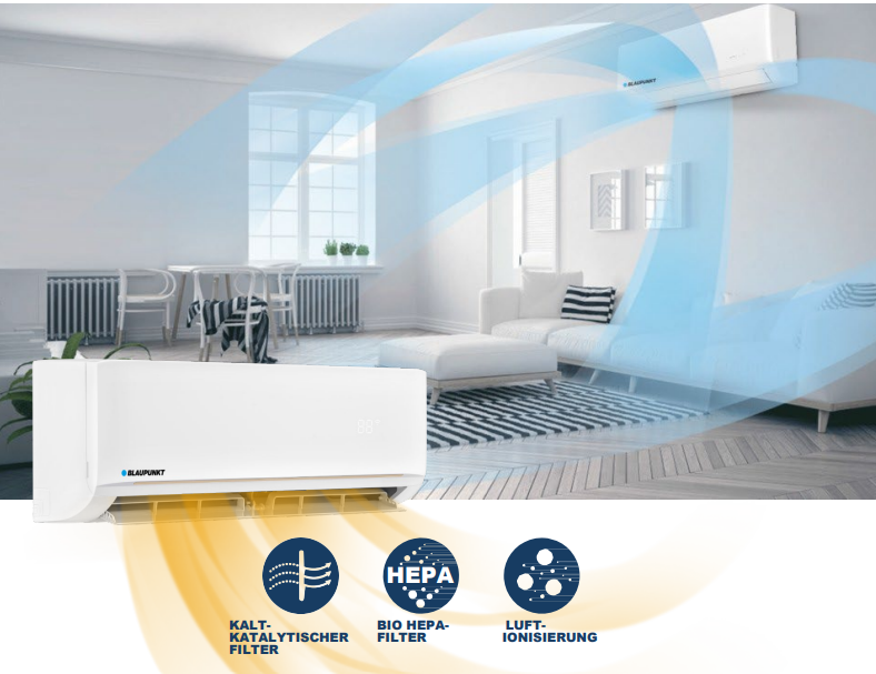Blaupunkt Premium Klimaanlage AC3.5S1R32 R32 Wifi Split 3,5kW A+++/A+++