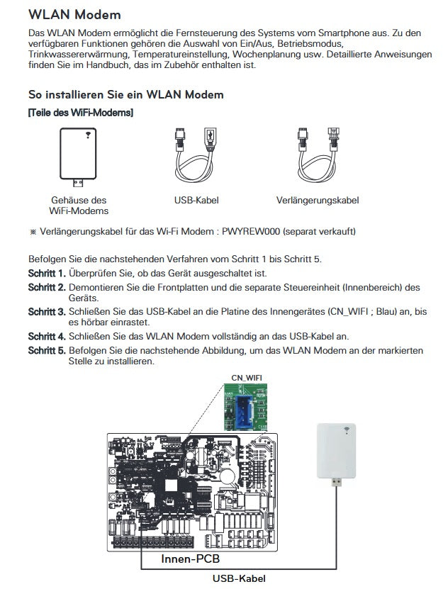 Hydrobox / Hydraulikeinheit LG HN1639HC.NKO für LG Therma V Monoblock Wärmepumpen R290