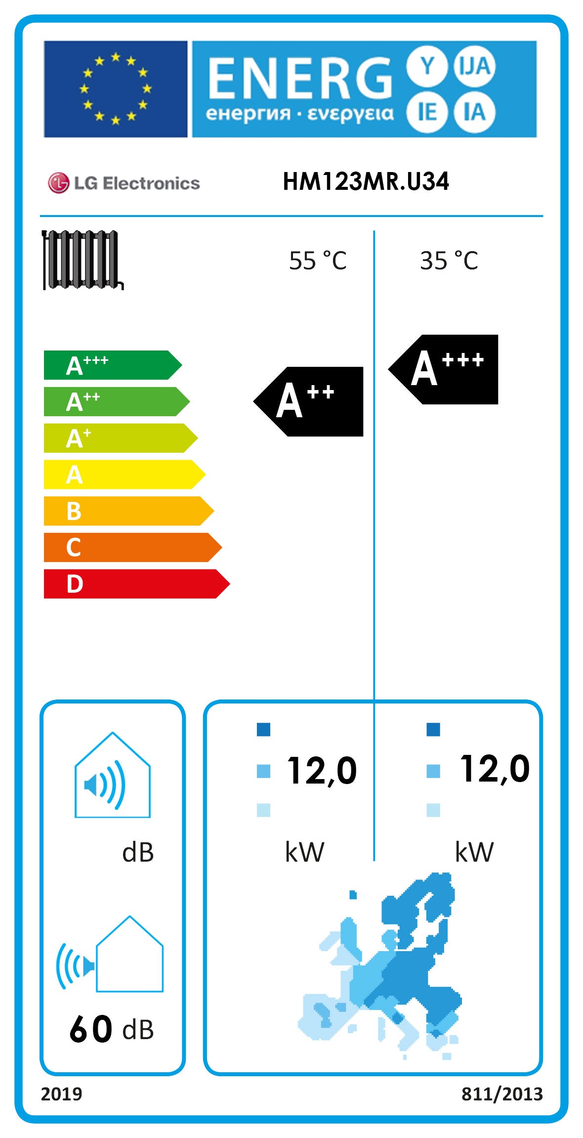 LG Air-to-Water Heat Pump THERMA V R290 Monoblock 12kW - HM123HF.UB60 with Hydrobox