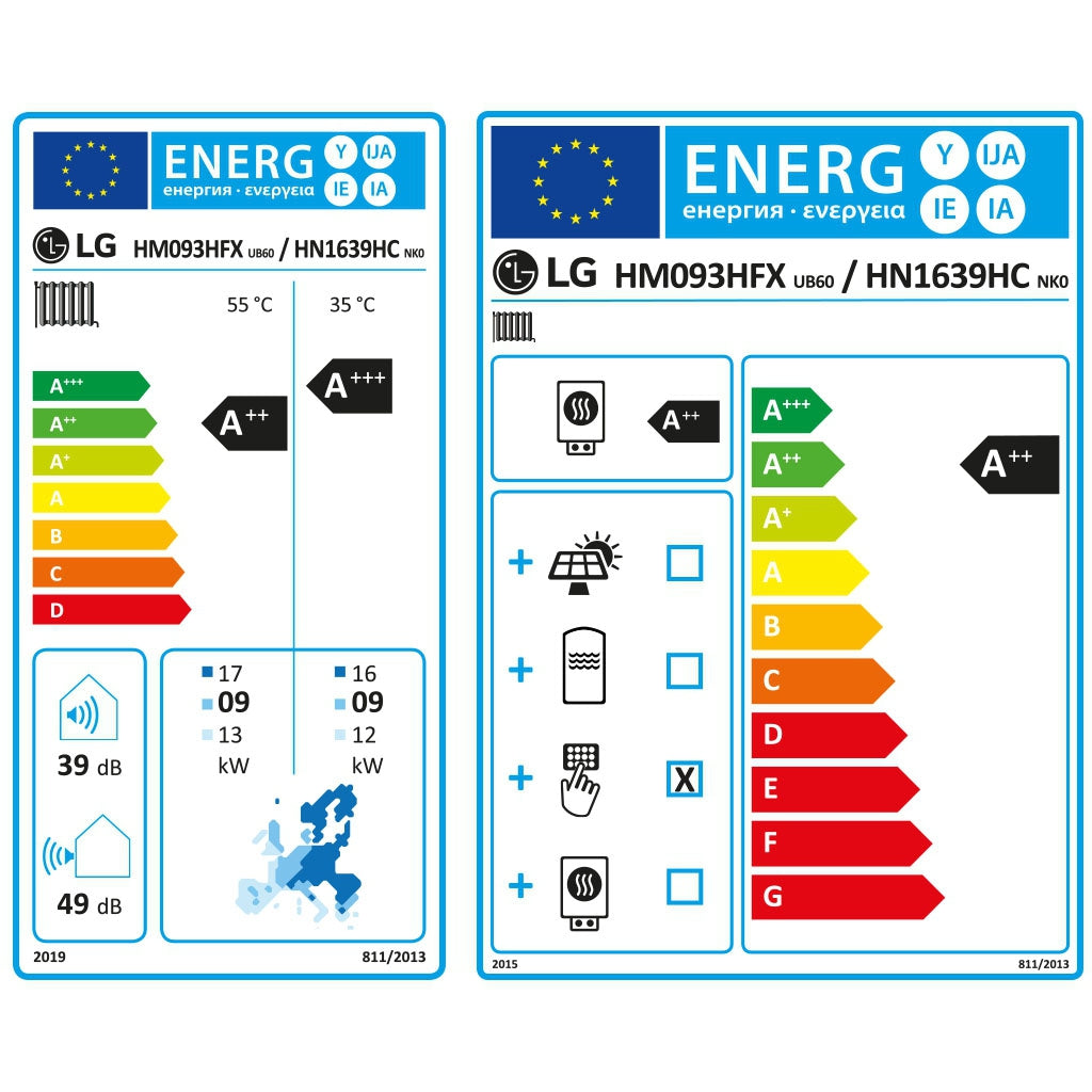 LG Air-to-Water Heat Pump THERMA V R290 Monoblock 9kW - HM093HFX.UB60 with Hydrobox