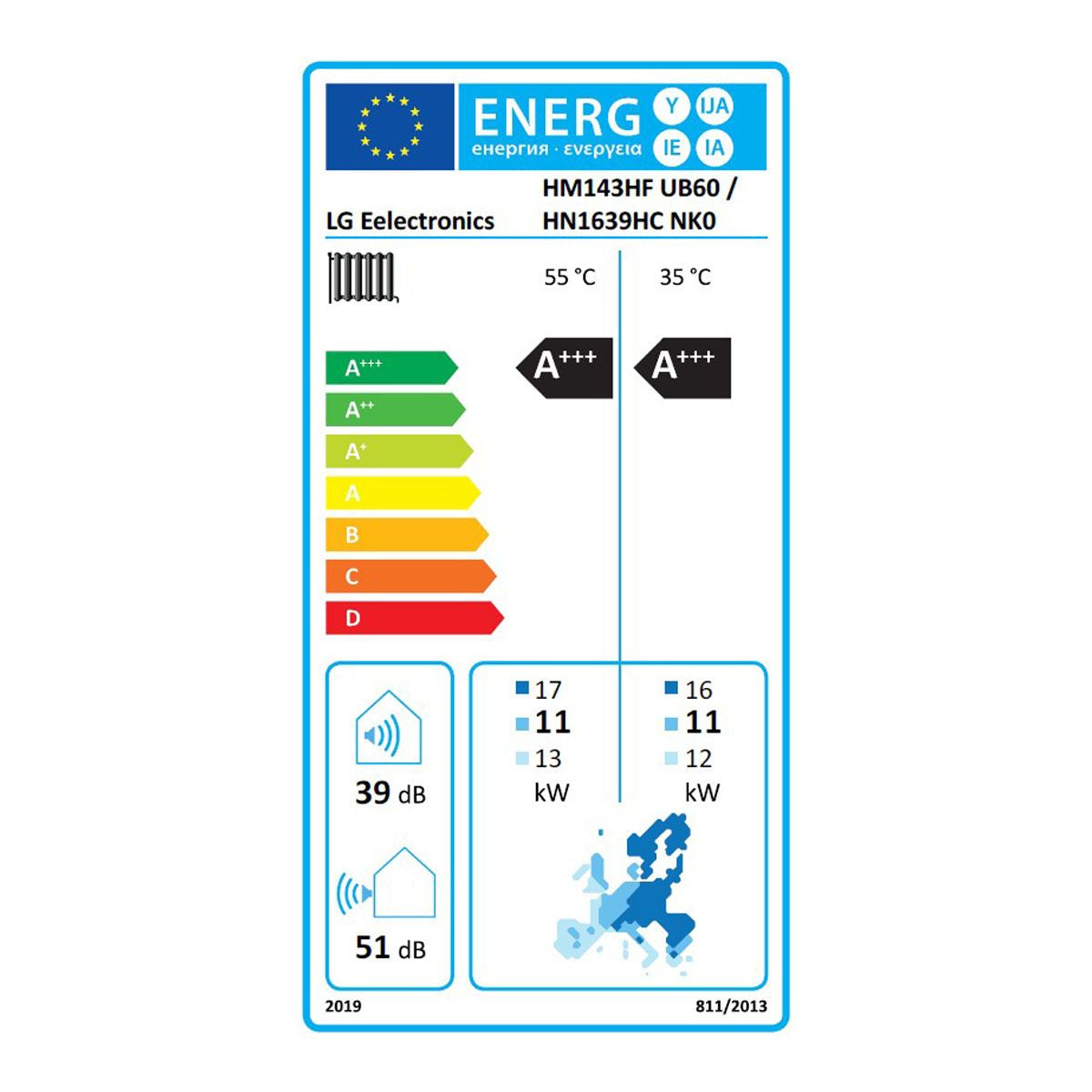 LG Luft-/Wasser-Wärmepumpe THERMA V R290 Monoblock 14kW - HM143HF.UB40