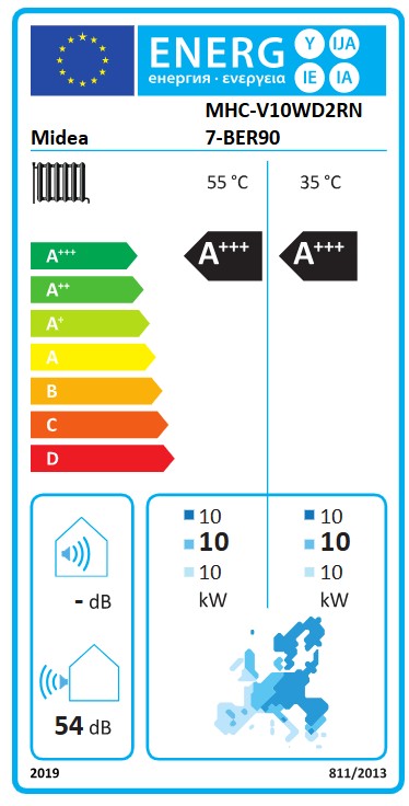 Midea 10kW Wärmepumpe M-Thermal Nature Mono MHC-V10WD2RN7-BER90 Monoblock R290