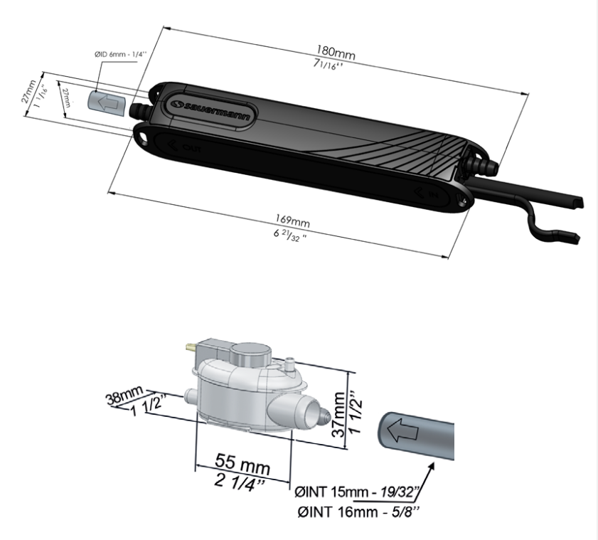 Sauermann Kondenswasserpumpe Tauwasserpumpe Mini-Pumpe SI-20 für Klimaanlagen Schwingkolbenpumpe 20 l/h