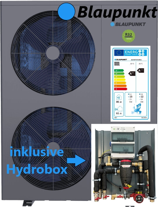 Blaupunkt Monoblock Wärmepumpe Luft/-Wasser 22 kW BLP22P3V3MR32 Wifi BAFA inkl. Hydrobox