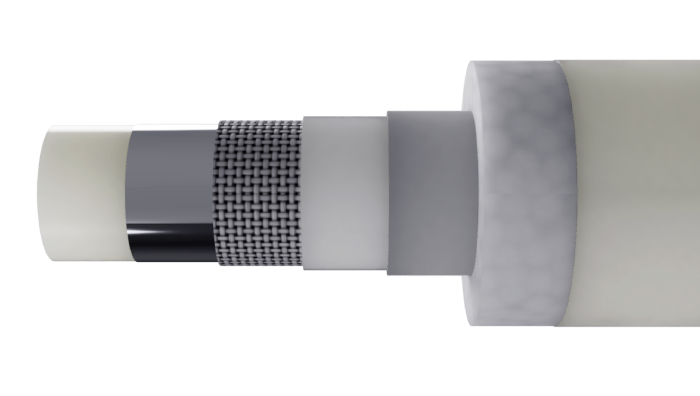 Flexible refrigerant line 10m made of thermoplastic multi-layer system 1/4"+3/8" - TÜV certified