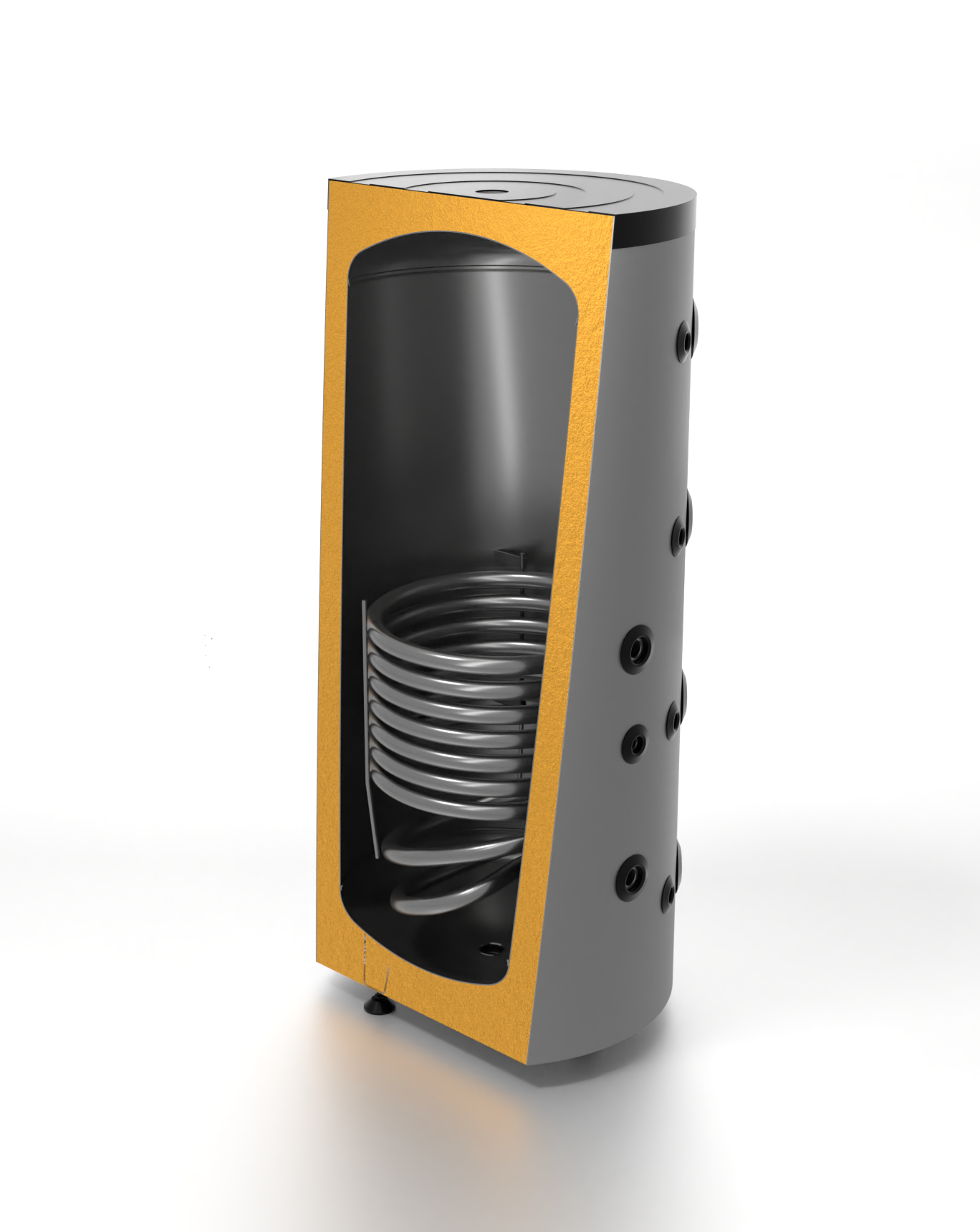 Pufferspeicher SUNEX FISH S5 X 200 bis 500 Liter mit einem Wärmetauscher