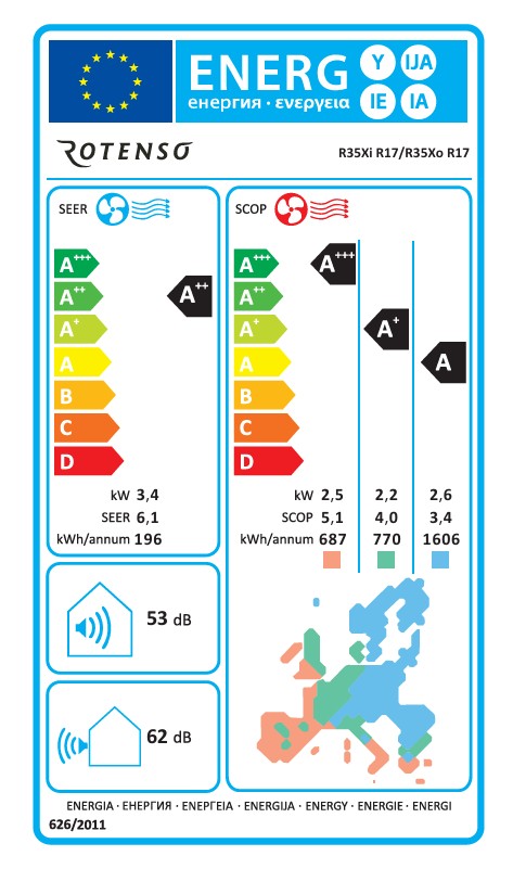 Klimaanlage Rotenso Roni 2x 2,6kW 9000BTU - Dual-Split Wandgeräte-Set Digital Inverter WiFi A++