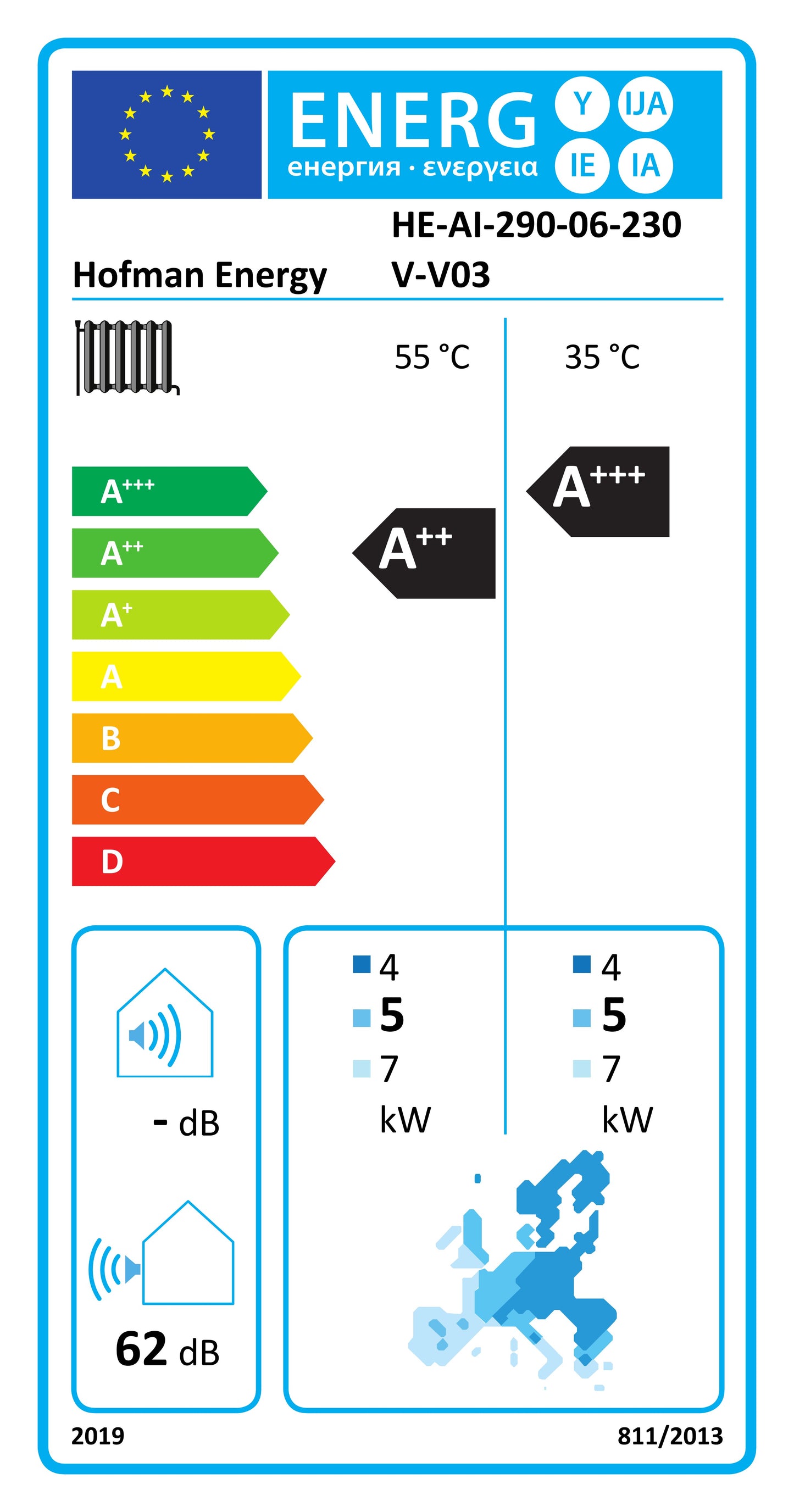 Monoblock Wärmepumpe 6,40kW AVARMA Luft-Wasser mit Invertertechnik R290 230V | HOFMAN-ENERGY