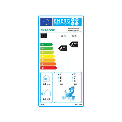 Hisense Hi-Therma Split Wärmepumpe 8kW (11kW) Inneneinheit + Außeneinheit R32 A+++