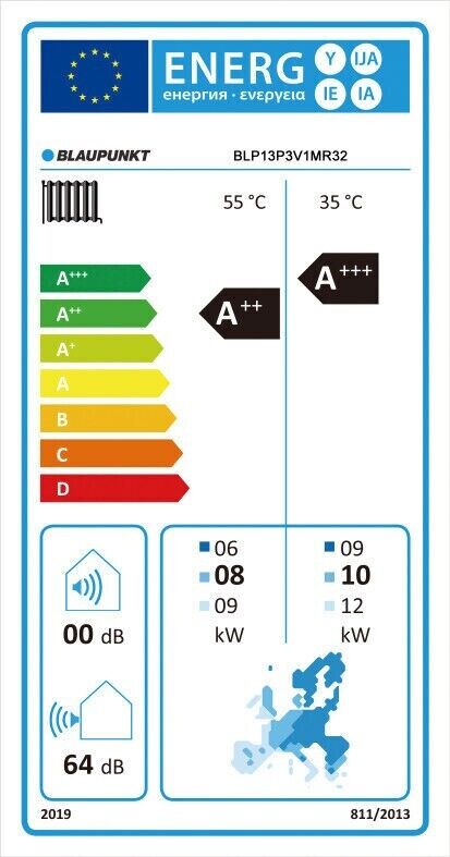 Blaupunkt Monoblock Wärmepumpe Luft/-Wasser 13 kW BLP13P3V1MR32 Wifi BAFA Heizen / Kühlen A+++