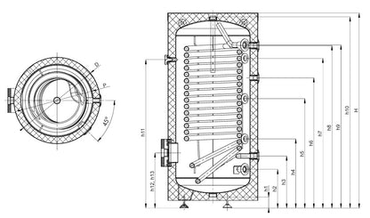 Sunex Wärmepumpe 18kW Komplettset NEXUS M18 EVI R32 Monoblock mit Brauchwasser und Pufferseicher