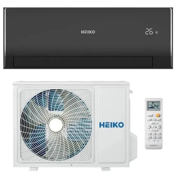 HEIKO ROSA BLACK 2,6 kW bis 6,2 kW Klimaanlage Single-Split Wandgeräte-Set WiFi A+++