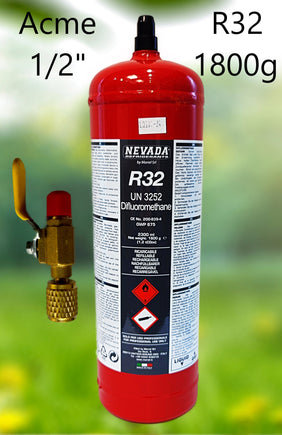 Kältemittel R32 2,3L 1800g mit oder ohne Ventil, für Klimaanlage und Wärmepumpe