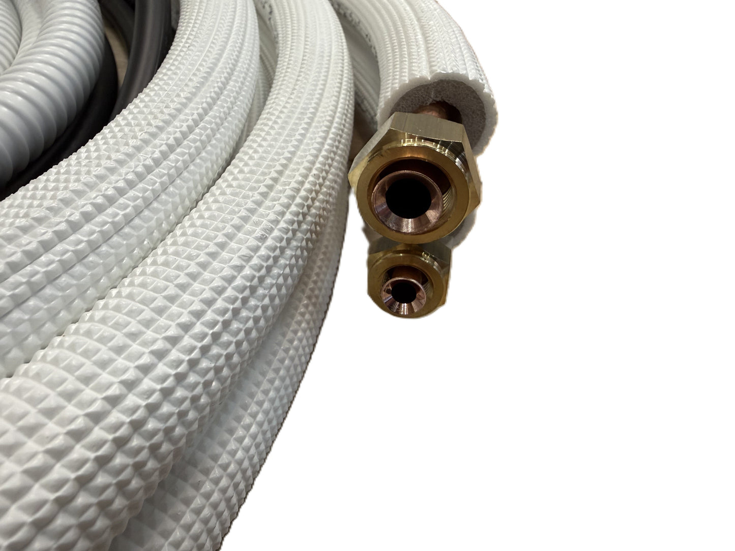 Kältemittelleitung Montage Set 1 - 50m 1/4"+3/8" isoliertes Kupferrohr + Elektrokabel + Schlauch