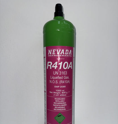 Refrigerant R410A 1.0 L 800g for air conditioning and heat pump, air conditioning gas