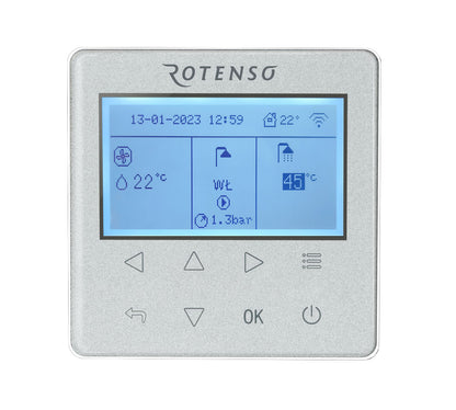 Rotenso Airmi Wärmepumpe Monoblock Luft-Wasser 8KW AIMB80X1 Black BAFA Wifi A+++, Heizen Kühlen