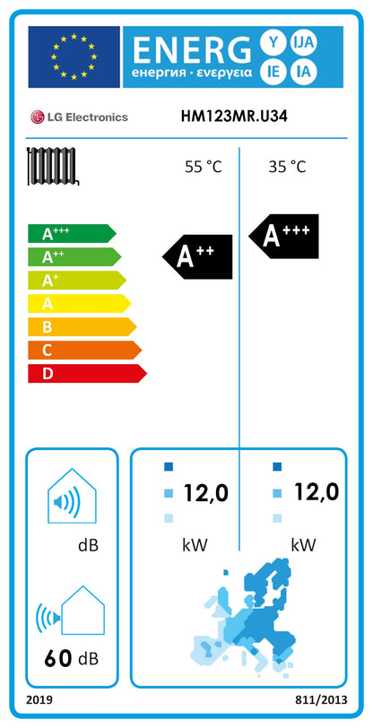 LG Luft-/Wasser-Wärmepumpe THERMA V R290 Monoblock 12kW - HM123HF.UB60 mit Hydrobox