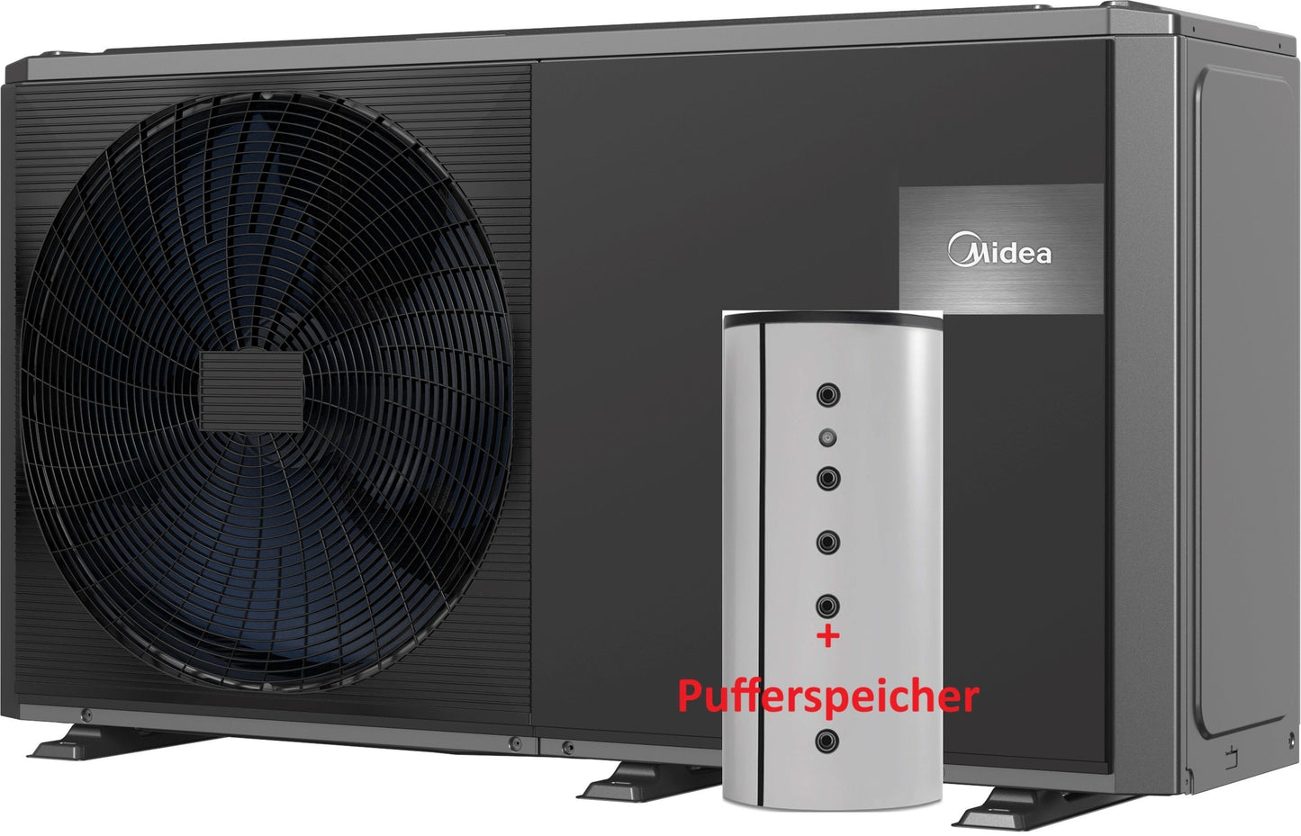 Midea MHC-V8WD2N7-E30 8kW monoblock heat pump R290 - buffer tank - domestic hot water tank