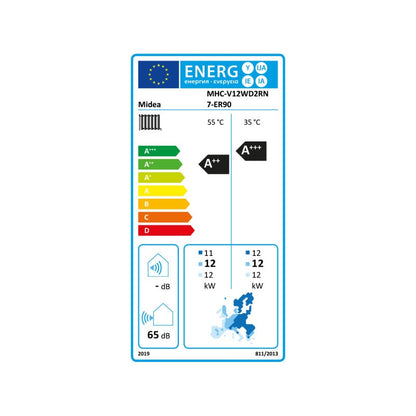 Midea MHC-V12WD2RN7-ER90 12kW Monoblock Luft Wasser Wärmepumpe R290 3-Ph-400V A+++/A++