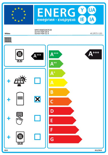 Midea MHC-V8WD2N7-E30 8kW monoblock heat pump R290 - buffer tank - domestic hot water tank