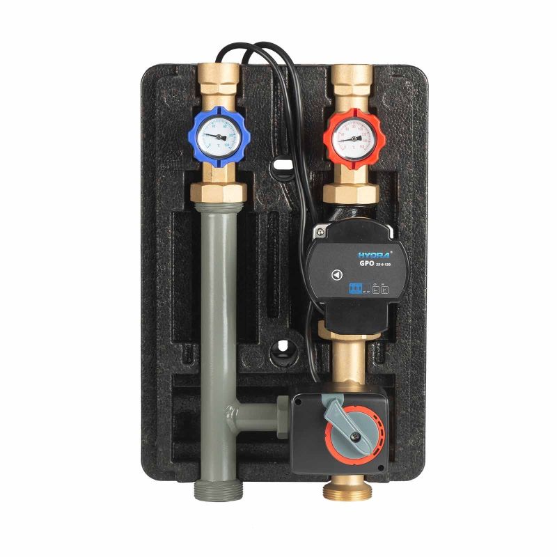 Pumpengruppe für Zentralheizung - Hydra GPO S DN 20 - mit Dreiwege Mischventil mit Servomotor