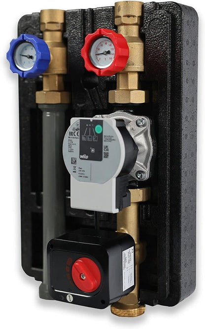 Pumpengruppe für Zentralheizung - Wilo GPO S DN 25 - Heizkreisset mit Dreiwege Mischventil mit Servomotor