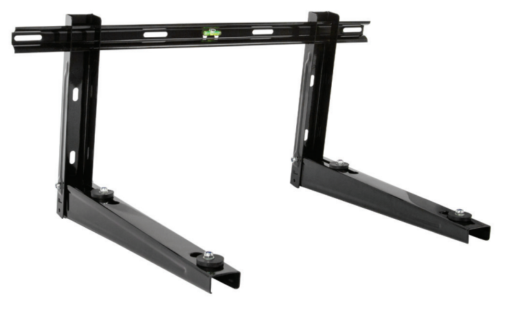 Wall bracket / wall console for air conditioners and heat pumps up to 150 kg Black