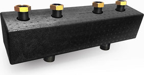 Heizkreisverteilerbalken für 2 Kreise - Verteilerbalken DN25 für Pumpengruppen - 2GPO DN25 125mm von Sunex