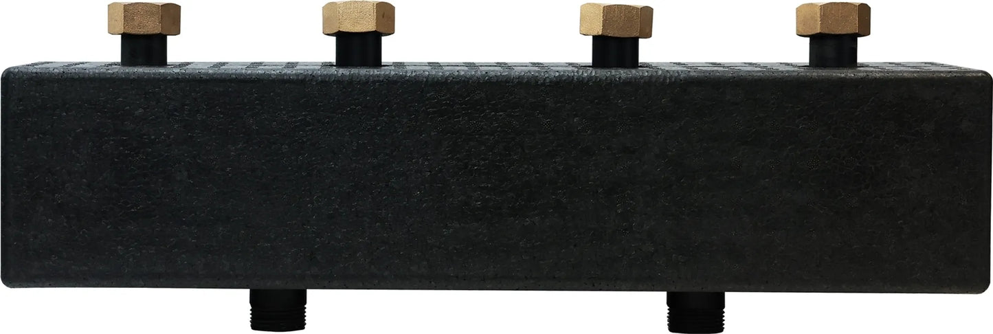 Heizkreisverteilerbalken für 2 Kreise - Verteilerbalken DN25 für Pumpengruppen - 2GPO DN25 125mm von Sunex