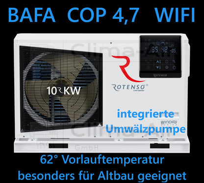 Rotenso Windmi WIM100X1 Heat Pump Monoblock Air-Water 10KW BAFA Wifi A+++, Heating Cooling