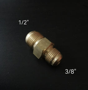 Verbindungsnippel 1/2" x 3/8" Reduziernippel für gebördelte Kältemittelleitungen