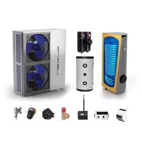 Sunex Wärmepumpe 18kW Komplettset NEXUS M18 EVI R32 Monoblock mit Brauchwasser und Pufferspeicher