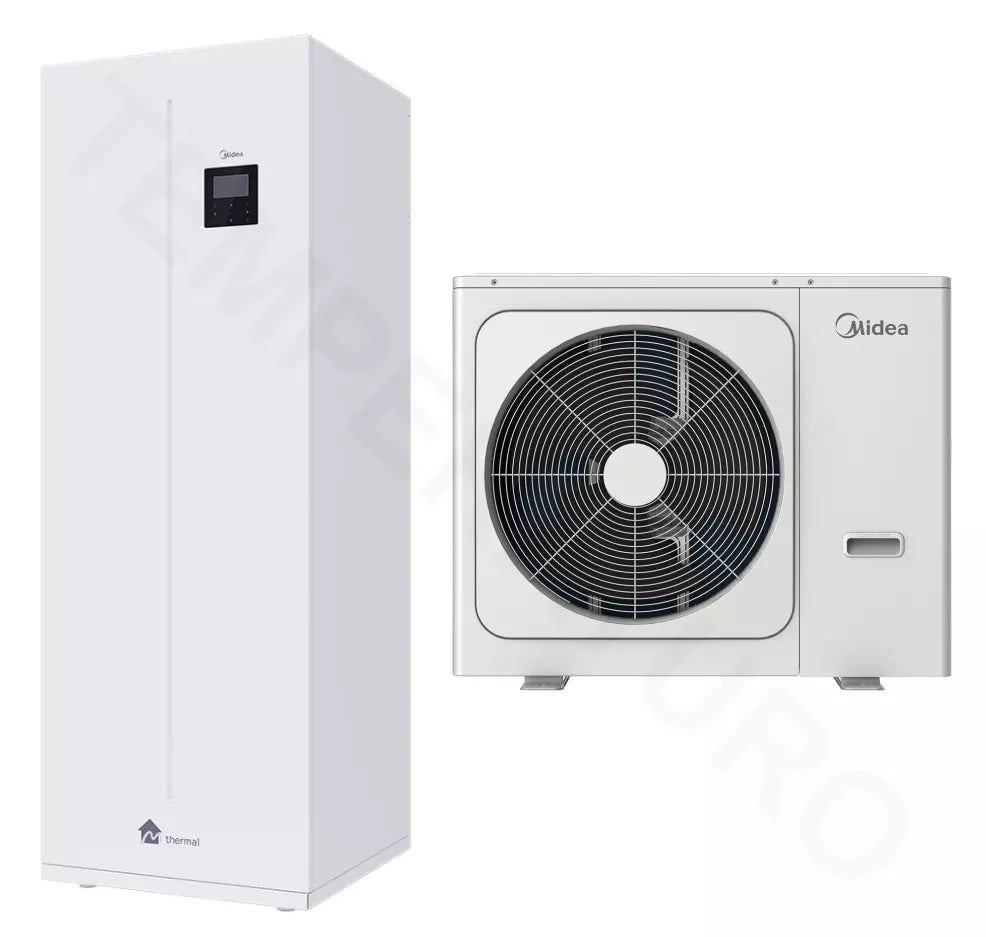Midea Thermal Arctic Split heat pump MHA-V12W/D2RN8-B 12KW set + hydro module with 240-liter storage tank HBT-A160/240CDS90GN8-B A+++A++