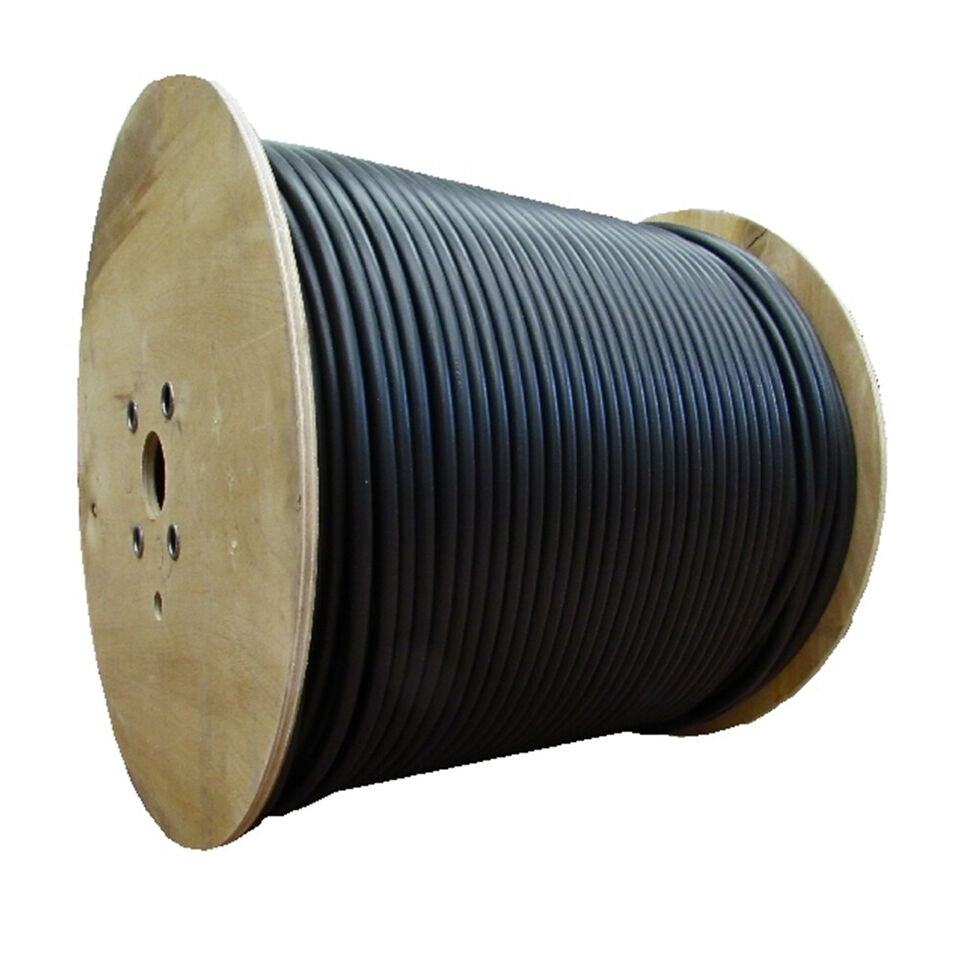 Solar cable H1Z2Z2-K 6mm² 500m WH/BK DB+ cable drum black, photovoltaic / solar cable